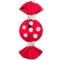 Ornamente Crăciun, Bomboane Roșii Strălucitoare, Buline Albe, 9cm, Set 6 Bucăți