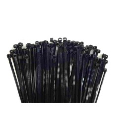 Set 100 Coliere Cablu Negre, 200x2.5mm, Poliamidă PA6.6, Rezistente UV