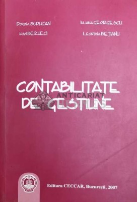 Contabilitate de gestiune - 2007 - Leonita Beti ($Z12) foto