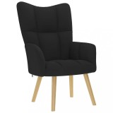 VidaXL Scaun de relaxare, negru, material textil