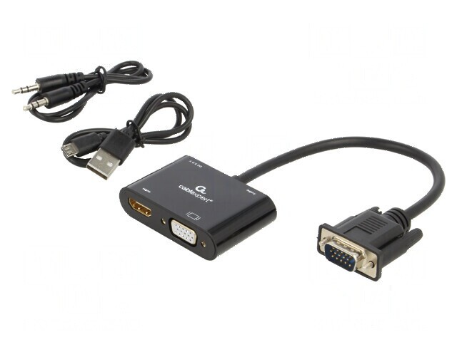Adaptor HDMI 1.4 0,15m 1080p FullHD negru