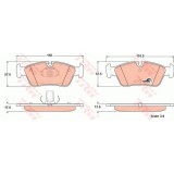 Set placute frana Trw GDB1348, parte montare : Punte fata