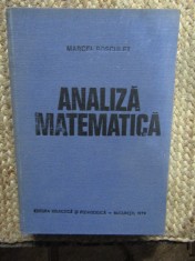 Marcel Rosculet - Analiza Matematica, Editura Didactica 1979, 668 pagini
