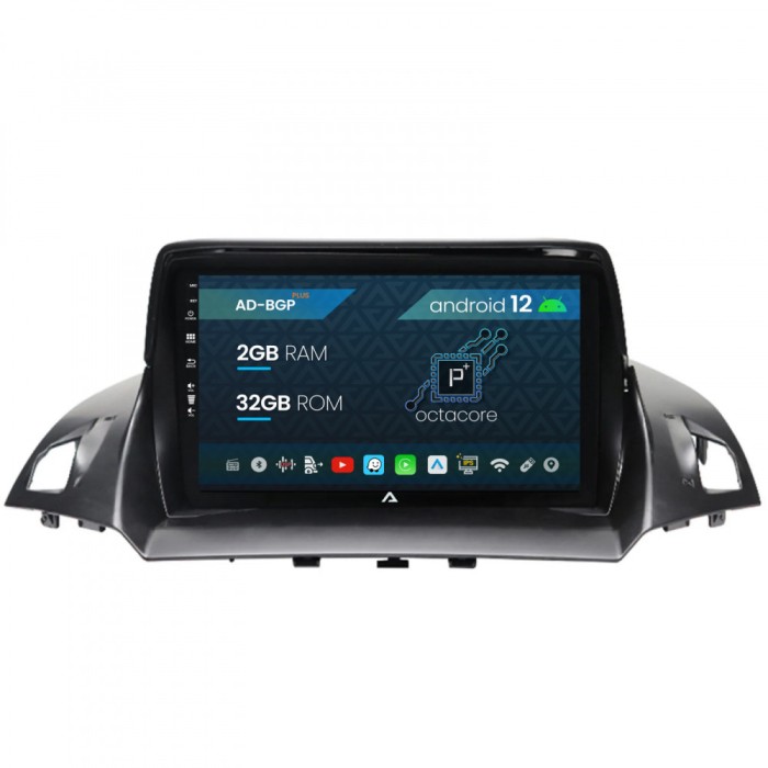 Navigatie Ford Kuga C-Max (2011-2018), Android 12, P-Octacore 2GB RAM + 32GB ROM, 9 Inch - AD-BGP9002+AD-BGRKIT114
