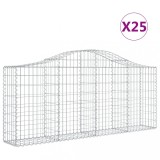 Cumpara ieftin Cosuri gabion arcuite 25 buc, 200x30x80/100 cm, fier galvanizat