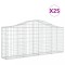 Cosuri gabion arcuite 25 buc, 200x30x80/100 cm, fier galvanizat