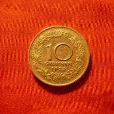 Moneda 10 groschen 1925 Austria Republica , cal apr. NC