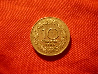 Moneda 10 groschen 1925 Austria Republica , cal apr. NC foto