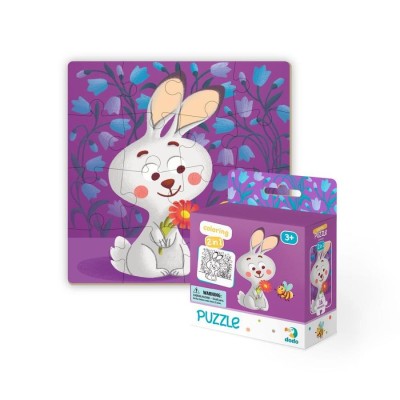 DODO PUZZLE + SZINEZŐ NYUSZIKA 16 DB 3+ - DODO foto