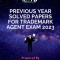 Previous Year Solved Papers for Trademark Agent Exam 2023