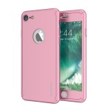 Huse FullBody MyStyle Rose-Gold pentru Apple iPhone 7 acoperire completa 360 grade cu folie de protectie