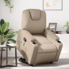VidaXL Fotoliu de masaj rabatabil vertical cappuccino piele ecologică 3204443