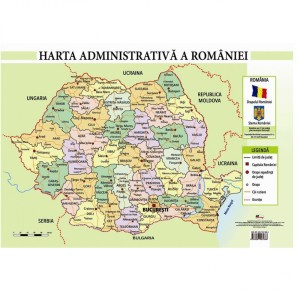 Harta Administrativa A Romaniei Plansa A4 Aramis Okazii Ro