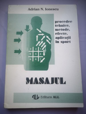 Masajul - procedee tehnice, metode, efecte, aplicatii in sport-Adrian N. Ionescu foto