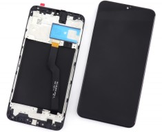 Display Samsung Galaxy A10 A105 OEM cu Rama Black Negru