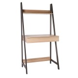 Birou metal si PAL, 48 x 42 x 146.5 cm, Crem/Negru