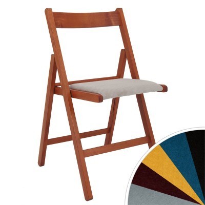 SCAUN BASIC T - CADRU CIRES - STOFA - DIVERSE CULORI - Stofa S17-bej