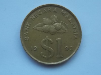 1 RINGGIT 1993 MALAEZIA ($1 type) foto