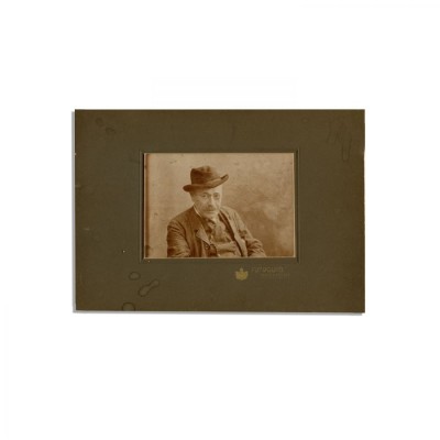 I. L. Caragiale, fotografie de epocă, atelier Fotoglob, cca. 1890 - Piesă rară foto
