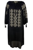 Rochie dama casual R151, negru darth vader marimea L, Bumbac