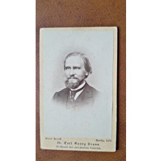Fotografie tip CDV, Dr. Carl Georg Bruns, 1870
