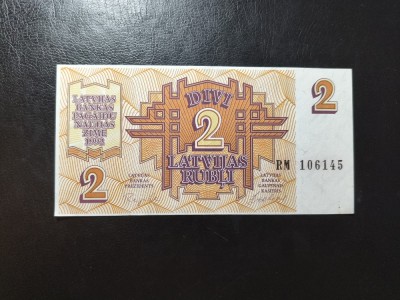 LETONIA 2 RUBLE 1992 UNC foto