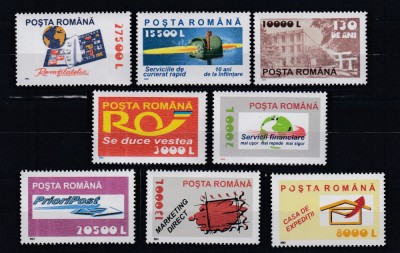 ROMANIA 2002 LP 1590 LP 1594 SERVICII POSTALE I + II SERII MNH foto