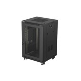 Dulap rack 19 perete 18U 600X600 (FLAT PACK) WITH MESH DOOR, Self- assembly, greutate maxima suportata 800 kg, RAL color RAL9004, negru