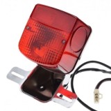 Stop Spate Scuter Suzuki GN125, Lampa Frana, Iluminare numar inmatriculare, Bec BAY15D, Omologare E4, Carcasa Metal