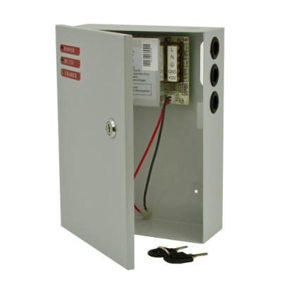 Sursa alimentare 12V/5A, back-up in cabinet metalic SafetyGuard Surveillance foto