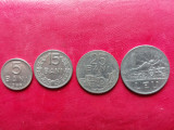 Lot monede 5 bani,15 bani 25 bani,1 leu anul 1966,Republica Socialista Romania