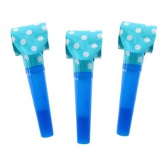 Set 10 trompete din hartie pentru petrecere culoare albastru deschis