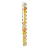 Set 12 oua decorative din plastic galben 4x6 cm