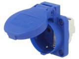 Conector Alimentare AC 2P PE 250V 16A Albastru