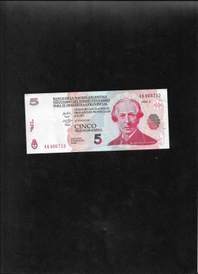 Rar! Argentina 5 pesos 2006 LECOP aunc seria44400713 foto