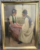 Cumpara ieftin Tablou autentic - VILMOS NAGY (1882-1976) - Cerere in casatorie