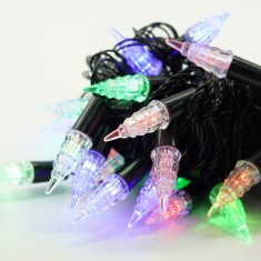 Instalatie brad de craciun rgrb, 10 m din care 1m prelungitor, 220v, 40 led, interconectabila, brazi, multicolor