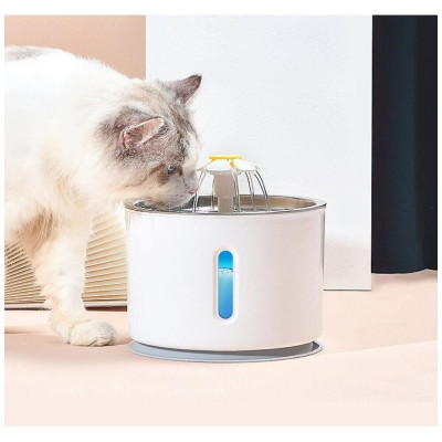 Adapator automat electric pentru caini si pisici, model Fountain, capacitate 2,4l, alimentare 5V, 1,5W foto
