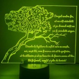 Lampa 3D pentru Fin , 16 Culori, Telecomanda E i USB, Cadou cu Mesaj