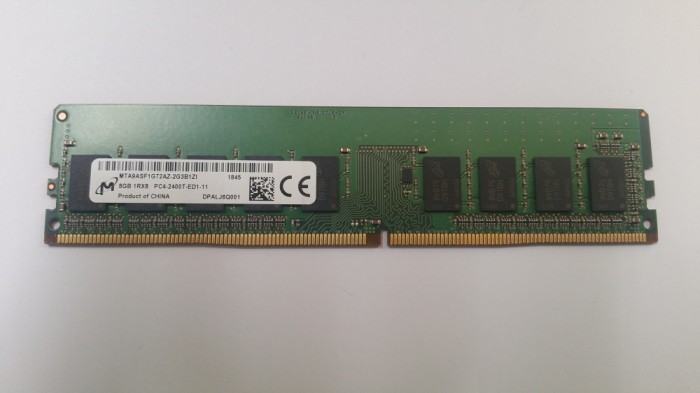Memorie server 8GB DDR4 1RX8 PC4-2400T-E Unbufferd ECC