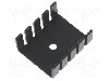 Radiator presat, aluminiu, 30mm x 25mm, negru, STONECOLD - HS-002