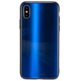 Cumpara ieftin Husa Compatibila cu Apple iPhone X,iPhone XS - WK Design Glass Blue, Albastru, Carcasa, Oem