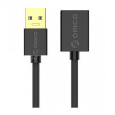 Cablu de date Orico U3-MAA01, USB female - USB male, 2m, Black foto