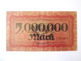 Rara! Germania-Wurttemberg Notebank Stuttgart 5 milioane Mark/Marci 1923