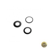 Geam Camera Spate Apple iPhone 14 Pro Max / 14 Pro Wide + UltraWide + Telephoto Negru