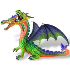 Figurina Bullyland Dragon Verde Cu 2 Capete foto
