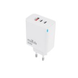 Incarcator Retea MaXlife MXTC-09-65ACC, 65W, 3.25A, 1 x USB-A - 2 x USB-C, Alb