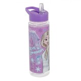Sticlă Apă Disney Frozen, Believe in Yourself, Model Anna și Elsa, Culoare Mov, Capacitate 0.65L, Plastic, Oem