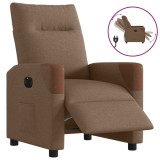 Cumpara ieftin Fotoliu rabatabil electric, maro, material textil