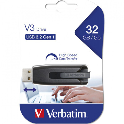 Memorie USB Verbatim Store &amp;#039;n&amp;#039; Go V3, 32GB, USB 3.0, Negru foto